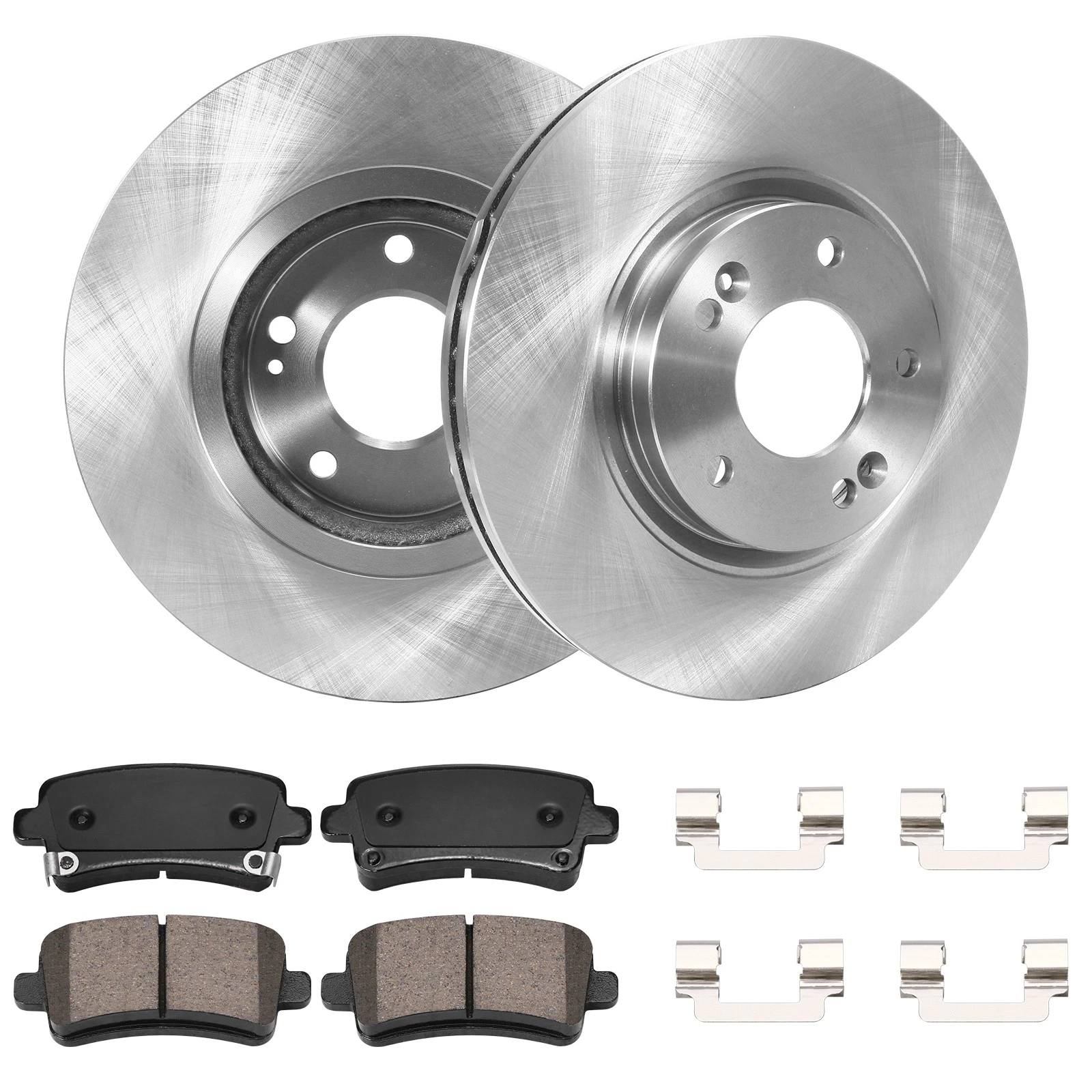 2010-2012 Hyundai Santa Fe Front Disc Brake Rotors + Ceramic Brake Pads