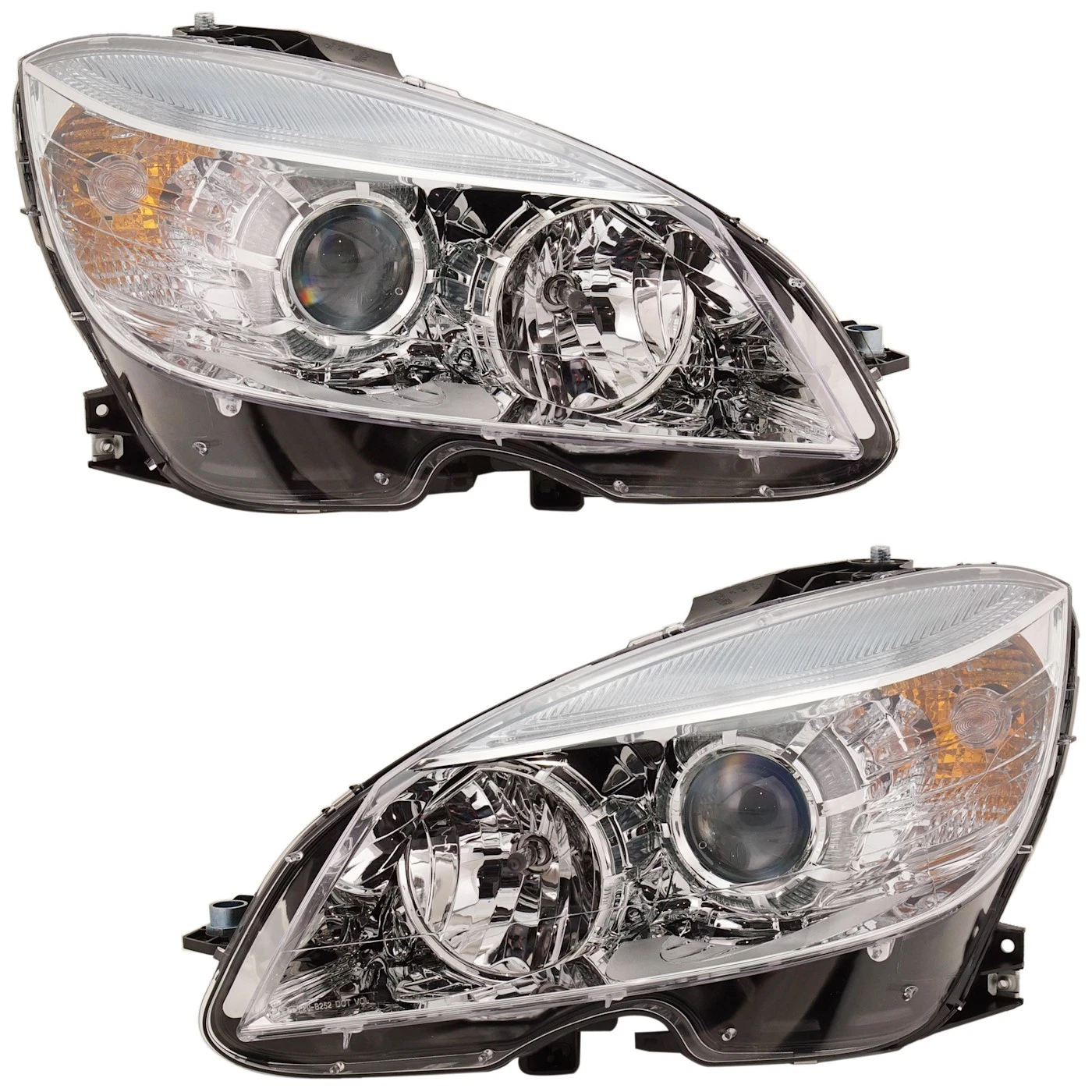 2008-2011 Mercedes Benz C300 C350 Halogen Headlight Set